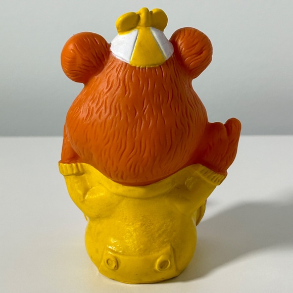 Vintage 80s Playskool The Muppets Baby Fozzie Bear Squeak Toy 5.5" (18B) - Picture 4 of 6